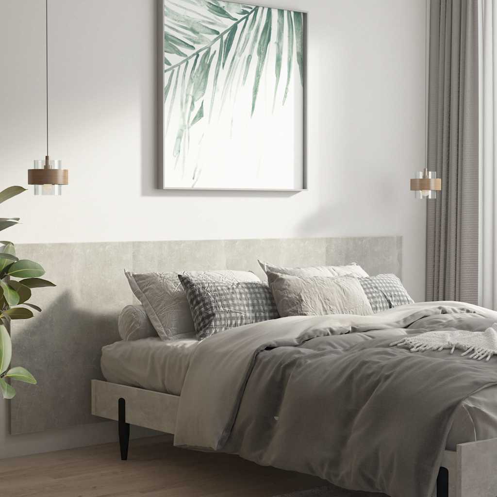 811056 vidaXL Wall Headboard Concrete Grey 240x1,5x80 cm Engineered Wood 3