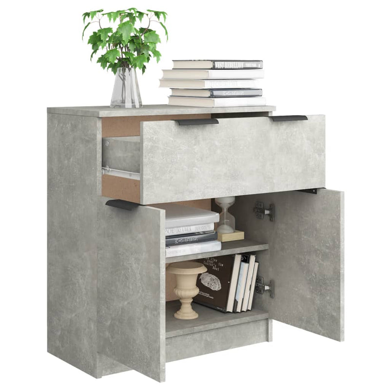 Sideboard Concrete Grey 60x30x70 cm Engineered Wood