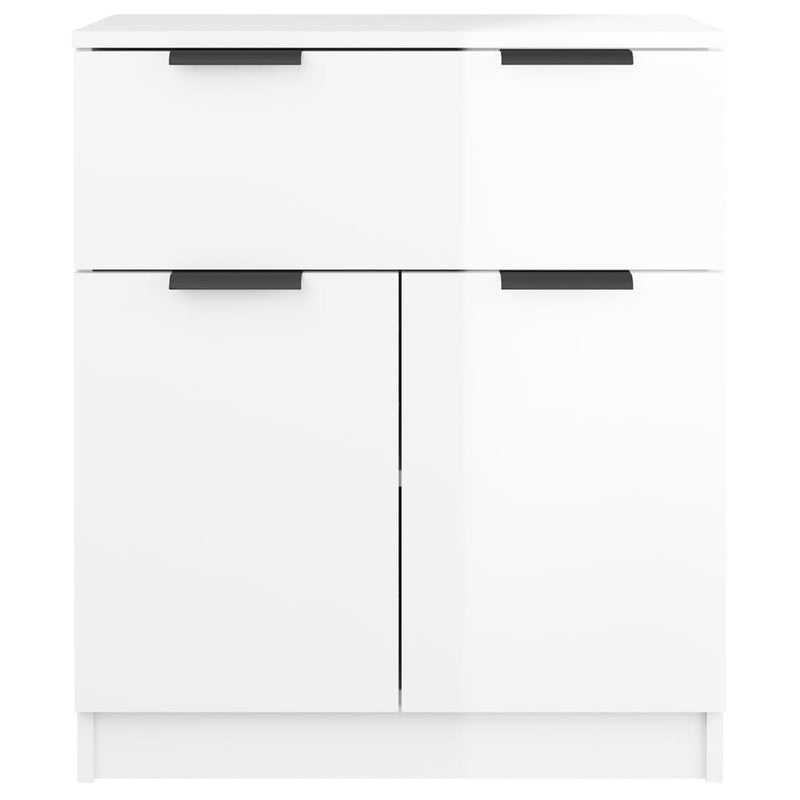 Sideboard High Gloss White 60x30x70 cm Engineered Wood