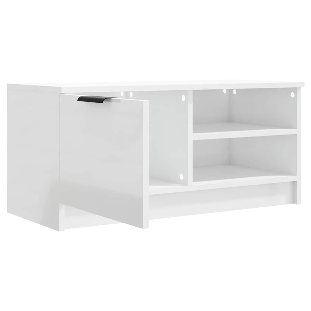 vidaXL TV Cabinet High Gloss White 80x35x36,5 cm Engineered Wood 5