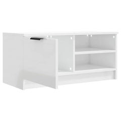 vidaXL TV Cabinet High Gloss White 80x35x36,5 cm Engineered Wood 5