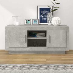 TV Cabinet Engineered Wood in Concrete Grey