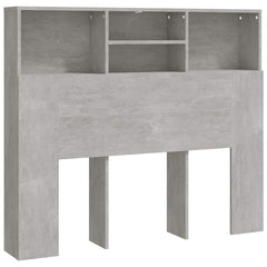 vidaXL Headboard Cabinet | Concrete Grey | Engineered wood | 120 x 19 x 103.5 cm 2