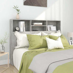 vidaXL Headboard Cabinet | Concrete Grey | Engineered wood | Medium 1