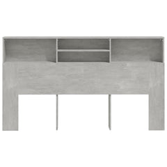 Headboard Cabinet 180x19x103.5 cm Concrete grey