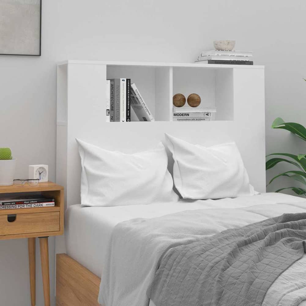 Headboard Cabinet 100x18.5x102.5 cm 100 cm White