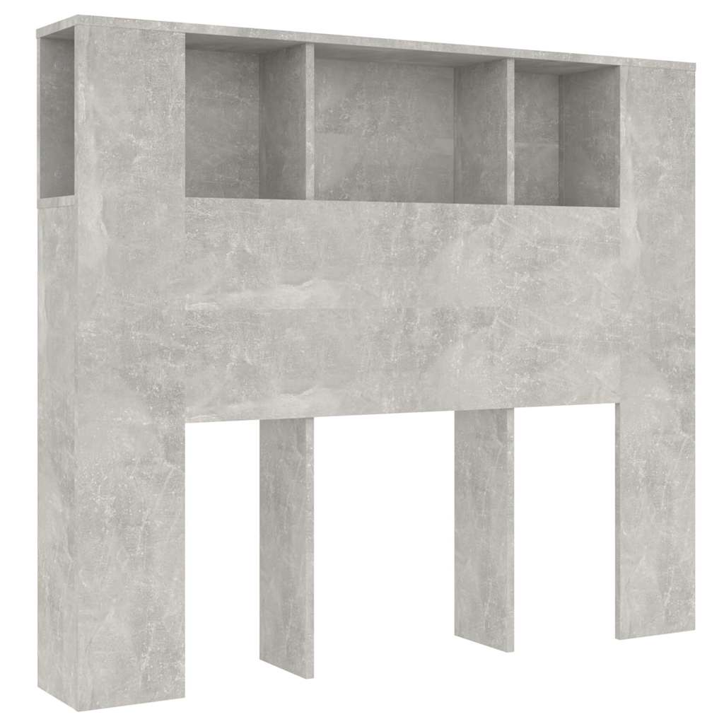 vidaXL Headboard Cabinet | Concrete grey | Engineered wood | Medium 2