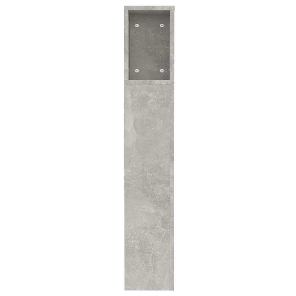vidaXL Headboard Cabinet | Concrete grey | Engineered wood | Medium 5