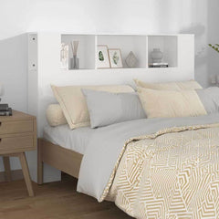 Headboard Cabinet 140x18.5x104.5 cm 140 cm White