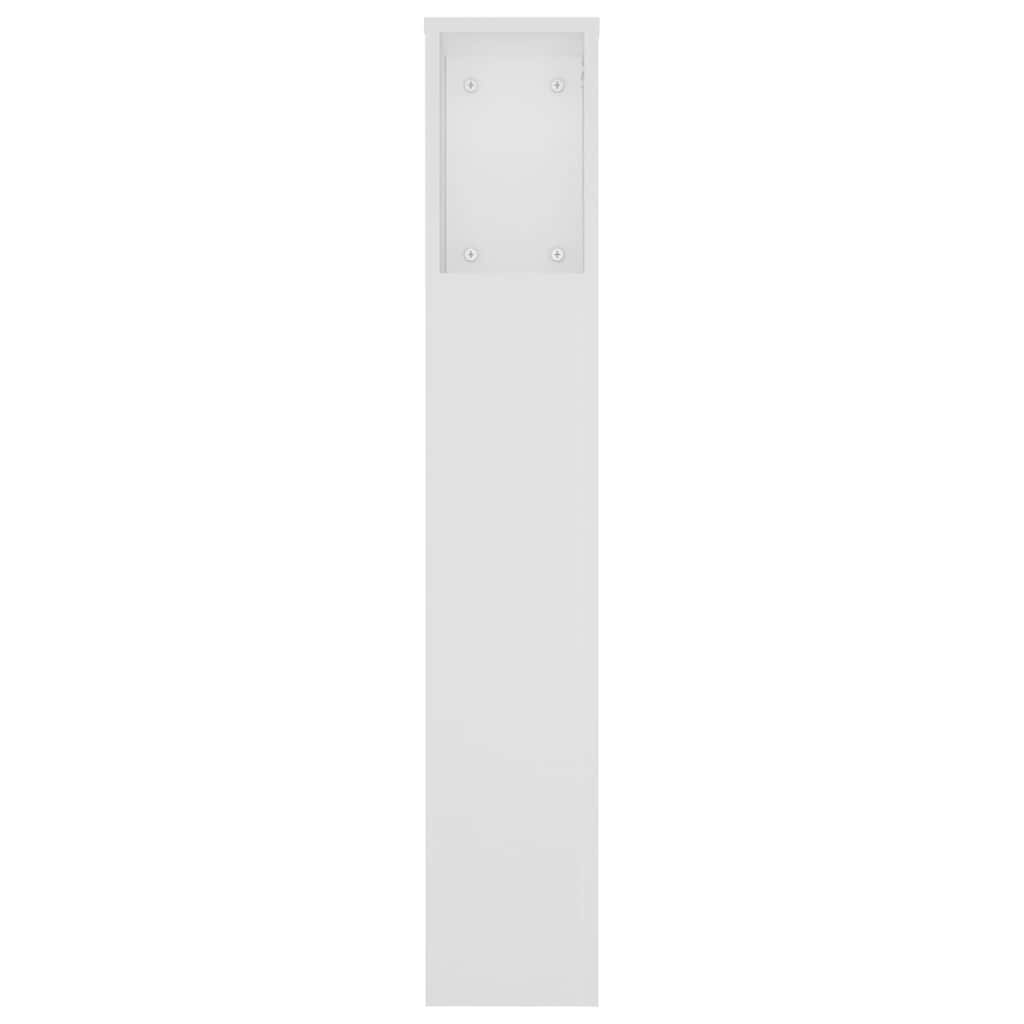 vidaXL Headboard Cabinet White 180x18.5x104.5 cm 5