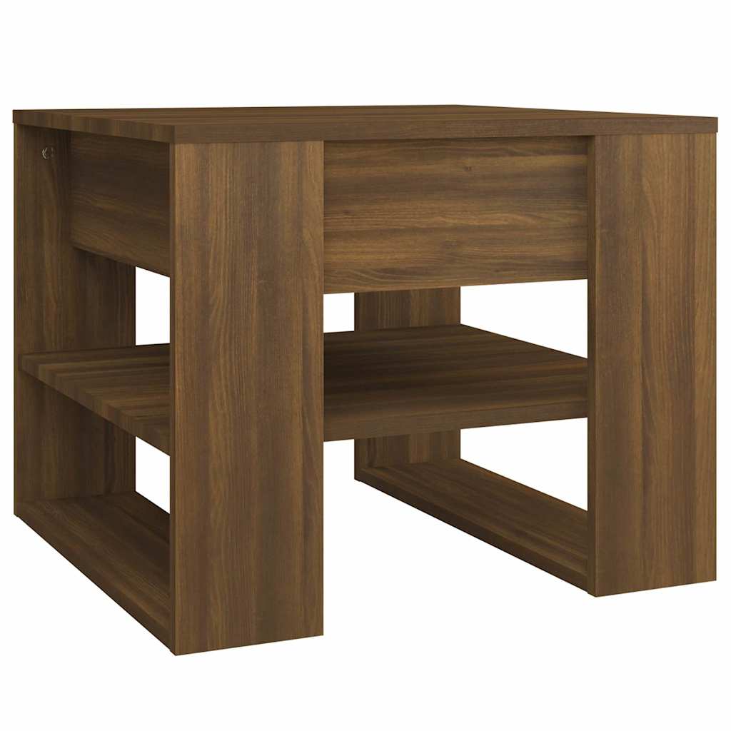 vidaXL Coffee Table | Brown Oak | Engineered Wood | 55.5 x 55 x 45 cm 2