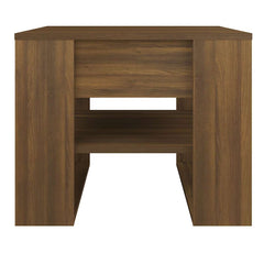 vidaXL Coffee Table | Brown Oak | Engineered Wood | 55.5 x 55 x 45 cm 3