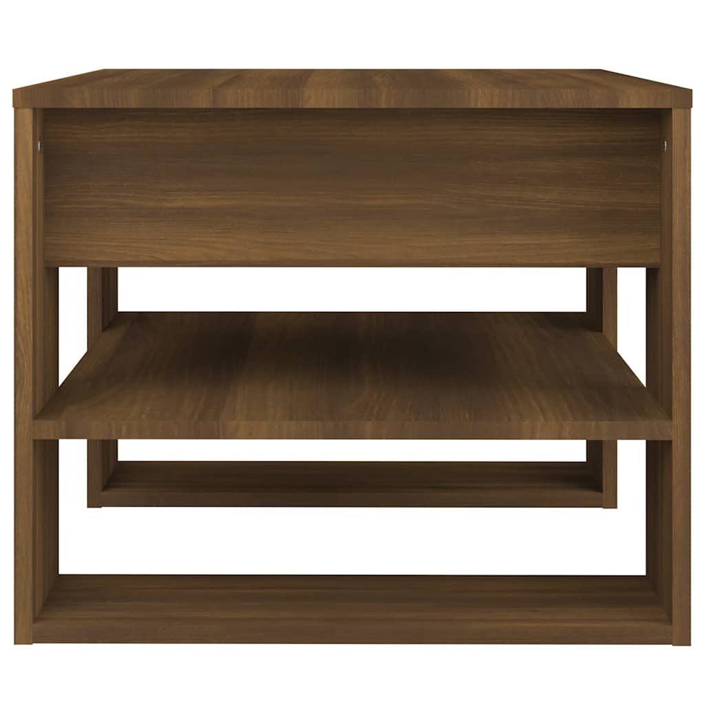 vidaXL Coffee Table | Brown Oak | Engineered Wood | 55.5 x 55 x 45 cm 4