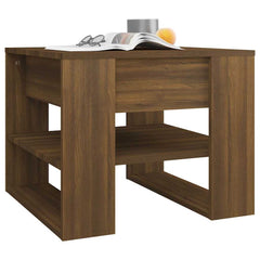 vidaXL Coffee Table | Brown Oak | Engineered Wood | 55.5 x 55 x 45 cm 6