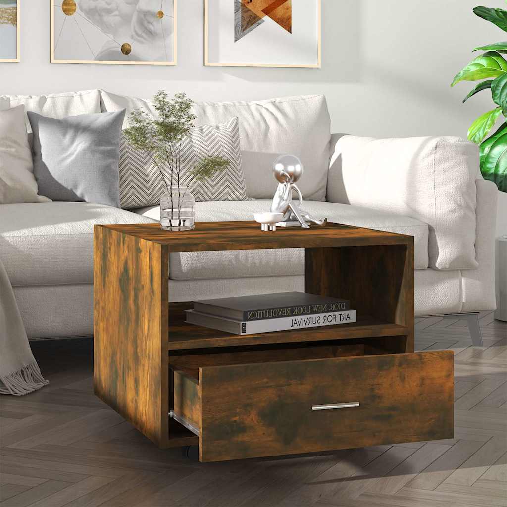 vidaXL Coffee Table | Smoked oak | Engineered wood | Compact | Coffee Table 1