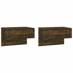 vidaXL Wall-mounted Bedside Cabinets 2 pcs Smoked Oak 2
