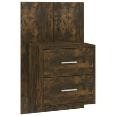 vidaXL Wall-mounted Bedside Cabinets 2 pcs Smoked Oak 4