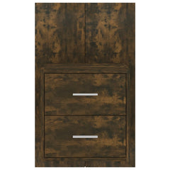 vidaXL Wall-mounted Bedside Cabinets 2 pcs Smoked Oak 5