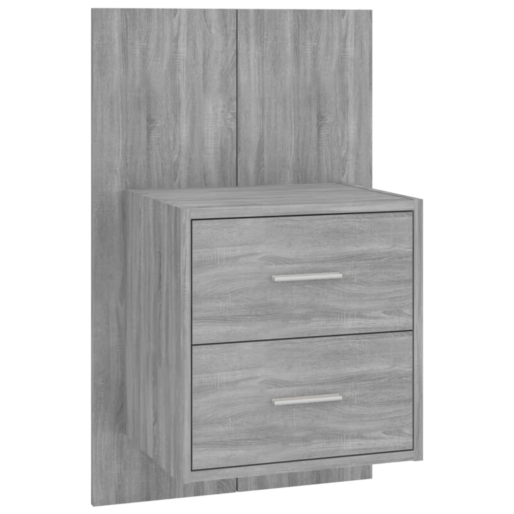 vidaXL Wall-mounted Bedside Cabinets 2 pcs Grey Sonoma 4
