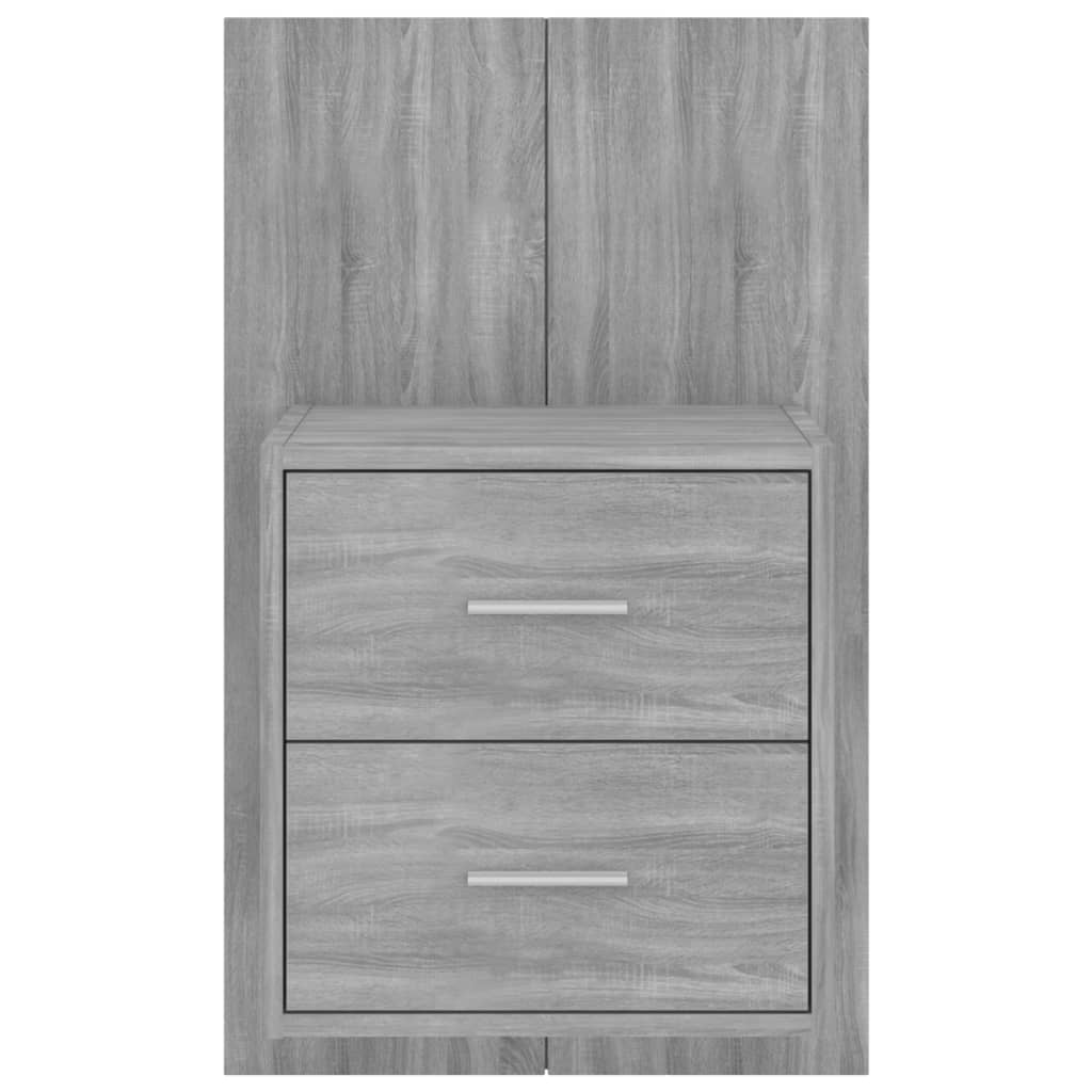 vidaXL Wall-mounted Bedside Cabinets 2 pcs Grey Sonoma 5