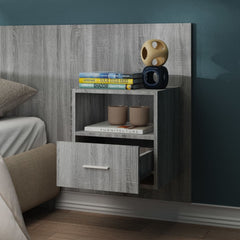 vidaXL Wall-mounted Bedside Cabinets 2 pcs Grey Sonoma 4
