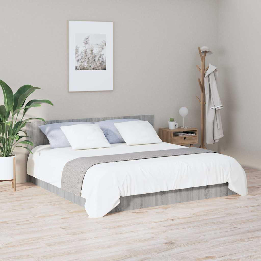 816977 vidaXL Bed Headboard Grey Sonoma 200x1,5x80 cm Engineered Wood 3