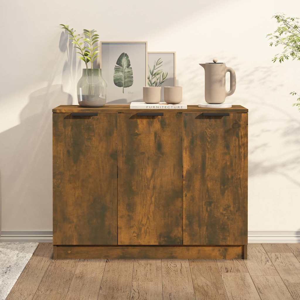 vidaXL Sideboard Smoked Oak 90.5x30x70 cm Engineered Wood 1