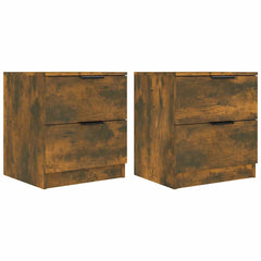 vidaXL Bedside Cabinets 2 pcs Smoked Oak Engineered Wood 2