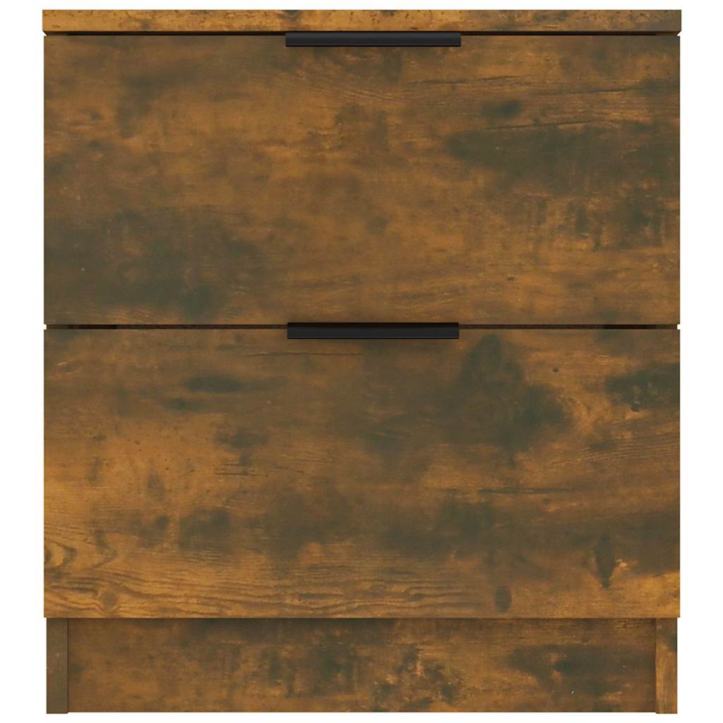 vidaXL Bedside Cabinets 2 pcs Smoked Oak Engineered Wood 6