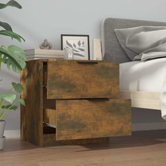 vidaXL Bedside Cabinets 2 pcs Smoked Oak Engineered Wood 4
