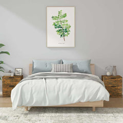 vidaXL Bedside Cabinets 2 pcs Smoked Oak Engineered Wood 1