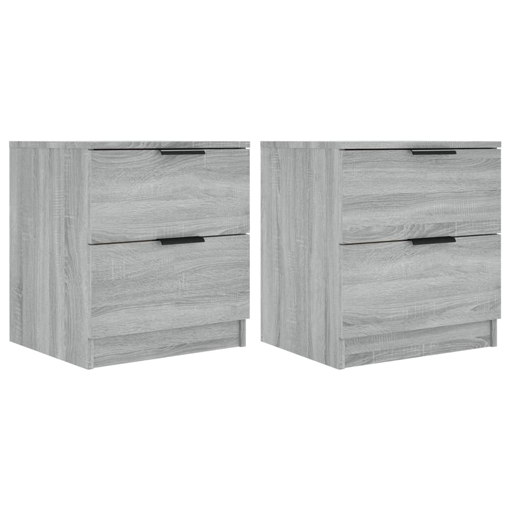 vidaXL Bedside Cabinets 2 pcs Grey Sonoma Engineered Wood 2