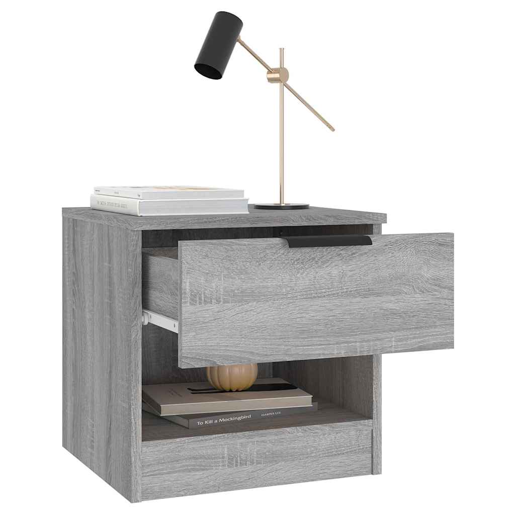 vidaXL Bedside Cabinets 2 pcs Grey Sonoma Engineered Wood 6
