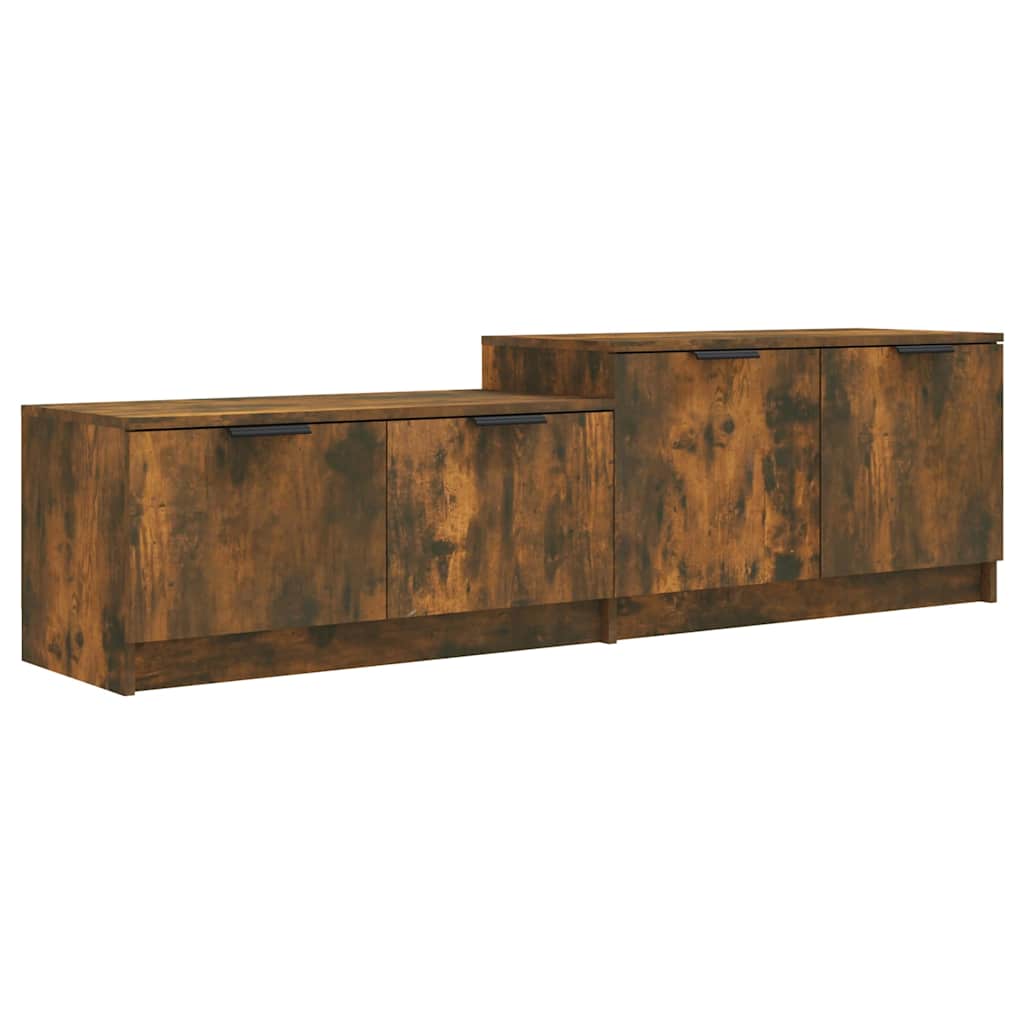 vidaXL TV Cabinet Smoked Oak 158,5x36x45 cm Engineered Wood 2