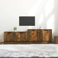 vidaXL TV Cabinet Smoked Oak 158,5x36x45 cm Engineered Wood 1