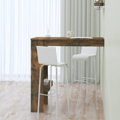 vidaXL Wall Bar Table Smoked Oak 102x45x103.5 cm Engineered Wood 6