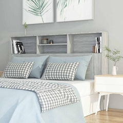 Headboard Cabinet 160x19x103.5 cm Grey sonoma