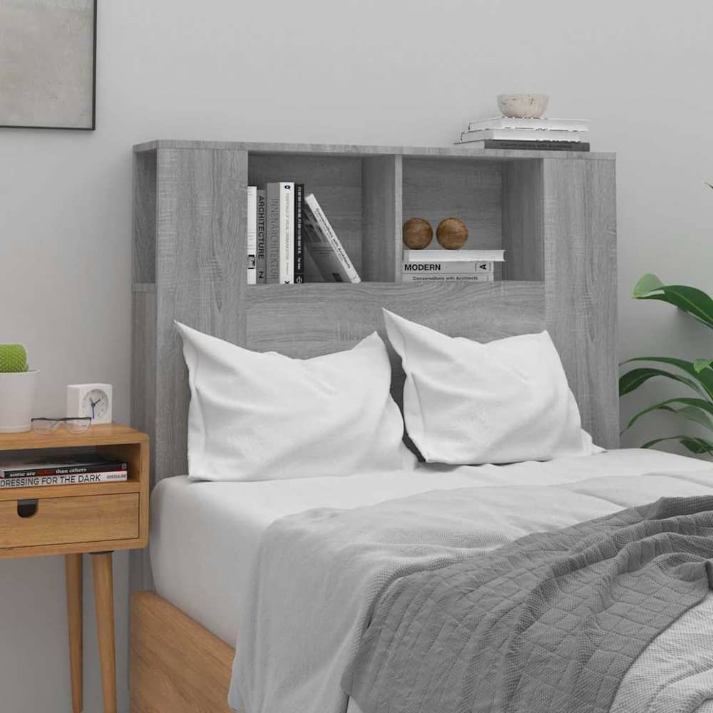 Headboard Cabinet 100x18.5x102.5 cm 100 cm Grey sonoma