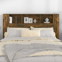 Headboard Cabinet 160x18.5x104.5 cm 160 cm Smoked oak