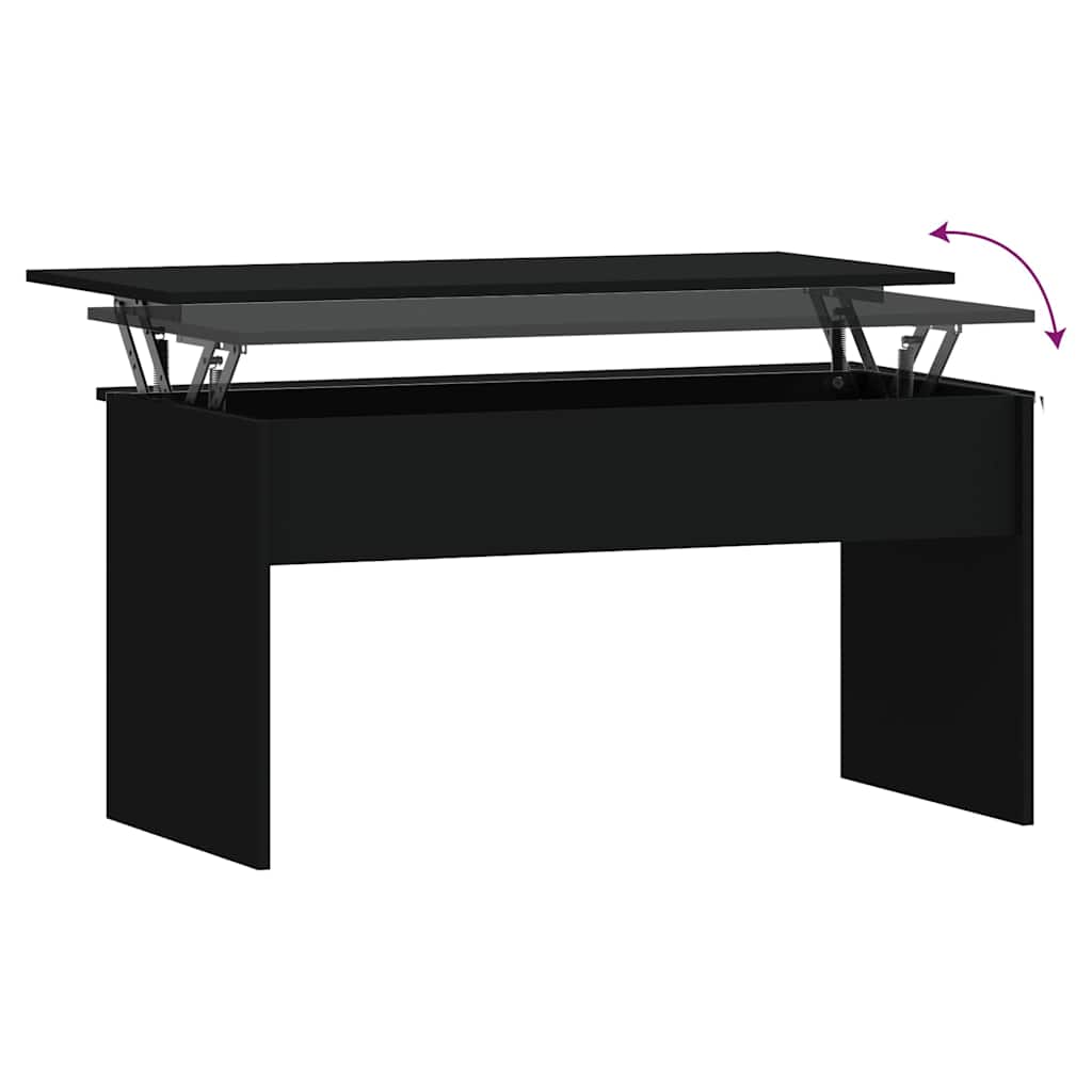 vidaXL Coffee Table | Black | Engineered wood | Medium | Adjustable Armrests 6