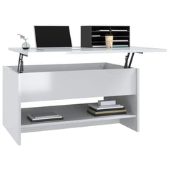 vidaXL Coffee Table | High gloss white | Engineered wood | 80 x 50 x 40 cm 4