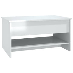 vidaXL Coffee Table | High gloss white | Engineered wood | 80 x 50 x 40 cm 5