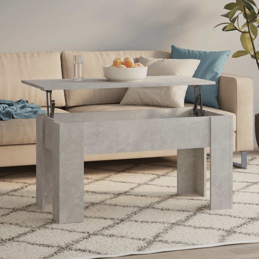 vidaXL Coffee Table | Concrete grey | Engineered wood | Medium | Sliding Top 1