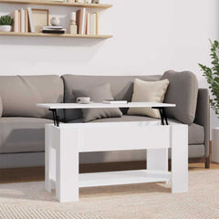 Coffee Table 101x49x52 cm Engineered Wood White
