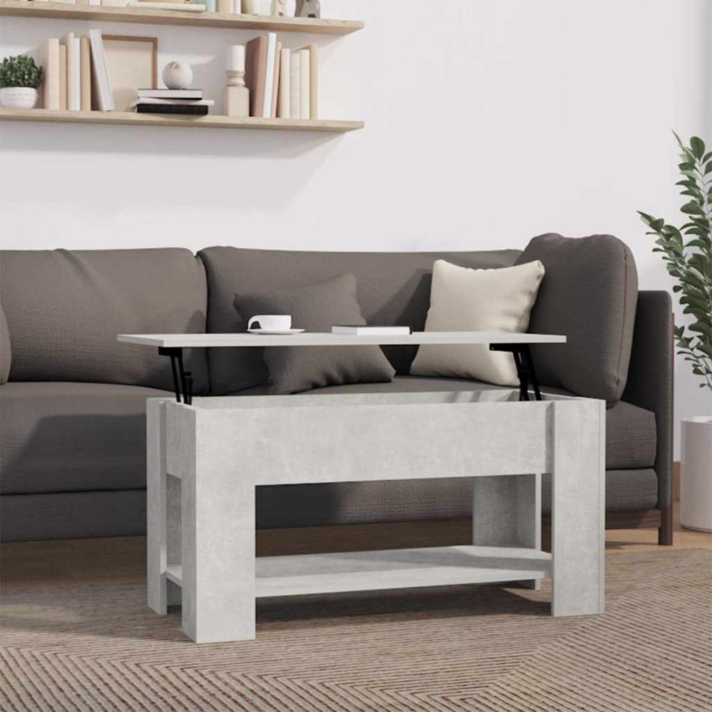 Coffee Table 101x49x52 cm Engineered Wood Concrete grey