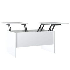vidaXL Coffee Table | High gloss white | Engineered wood | Medium 2