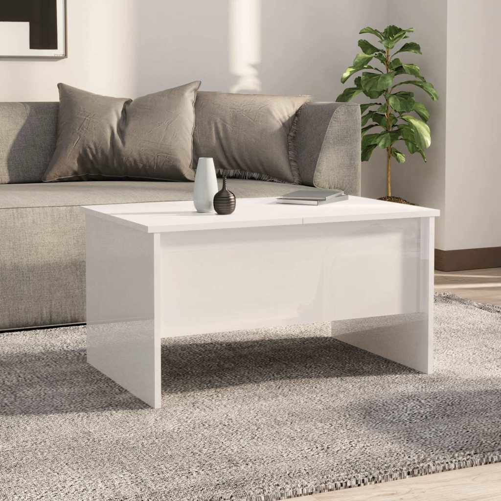 vidaXL Coffee Table | High gloss white | Engineered wood | Medium 3