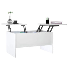 vidaXL Coffee Table | High gloss white | Engineered wood | Medium 4