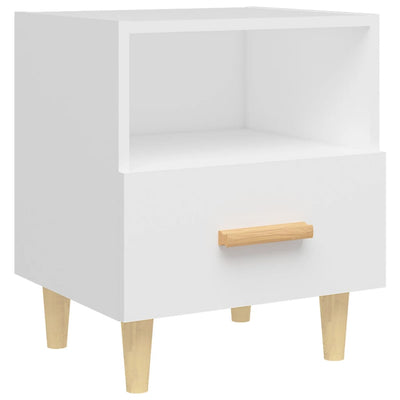 Bedside Cabinet White 40x35x47 cm