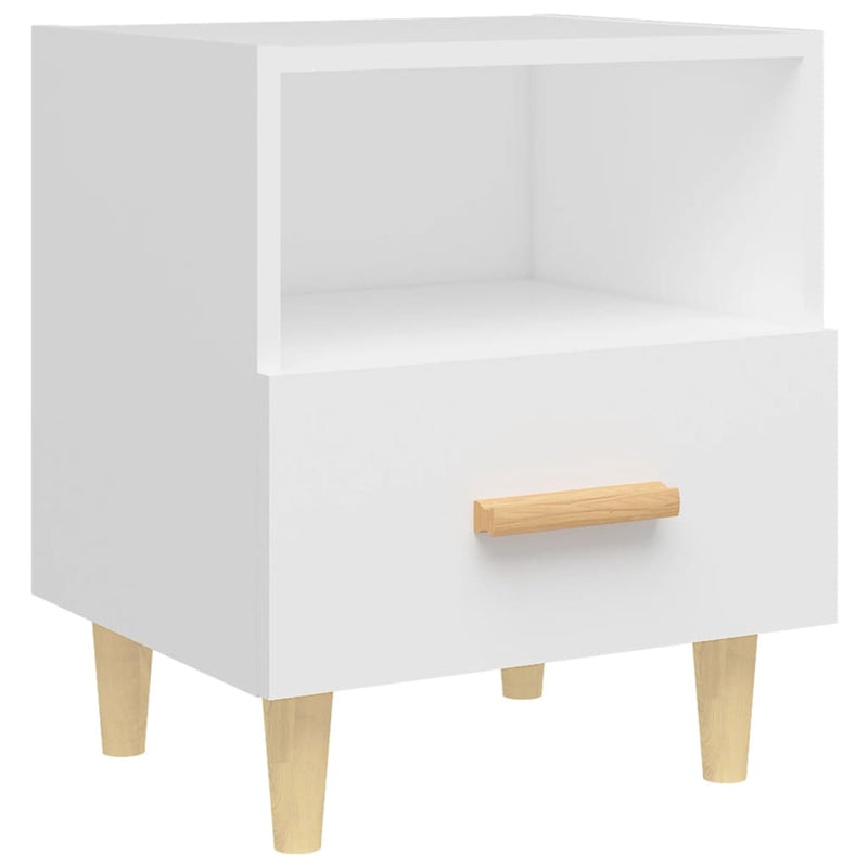 Bedside Cabinet White 40x35x47 cm